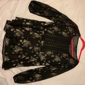 Black and silver blouse